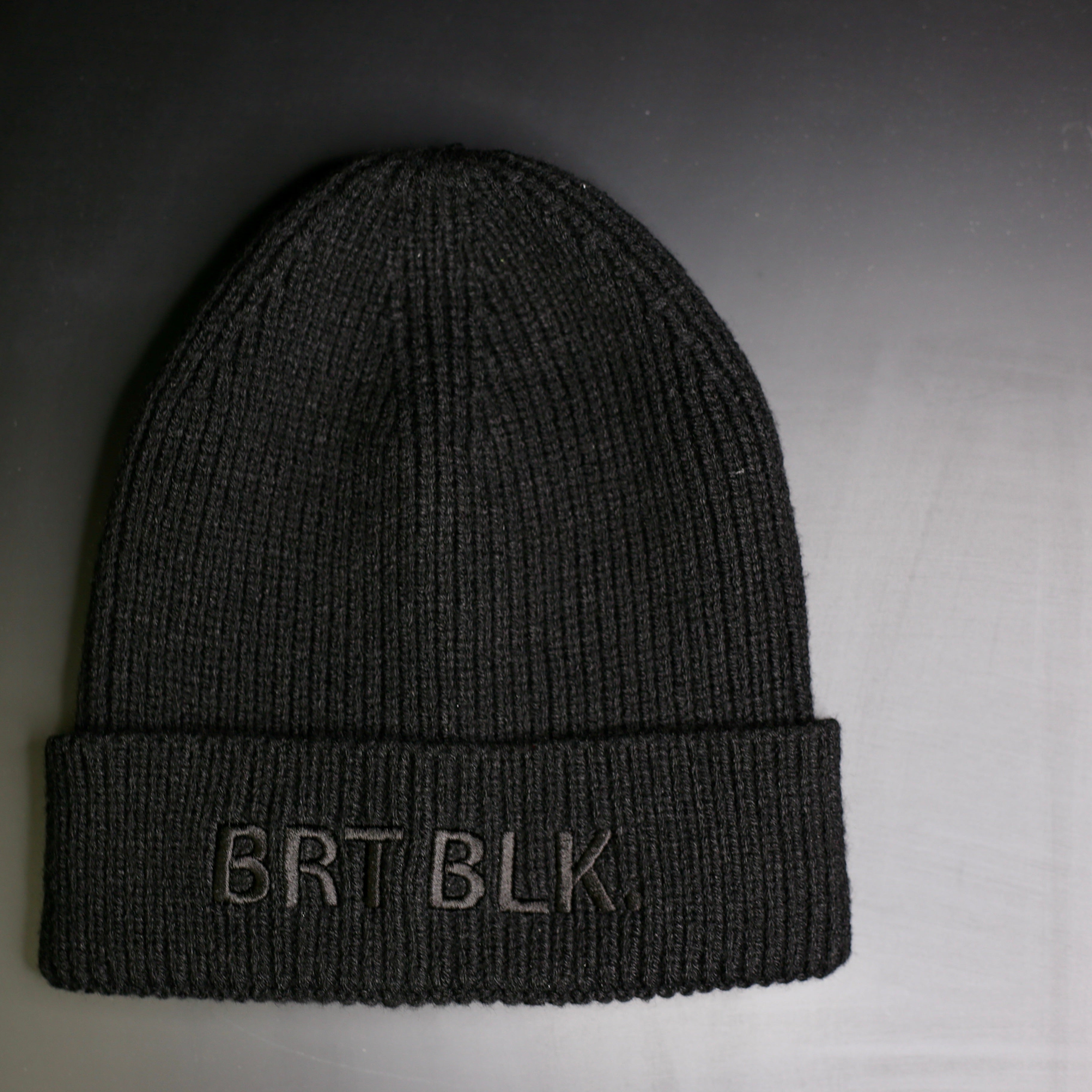 Bright Black Embroidered Beanie – Bright - Main Image
